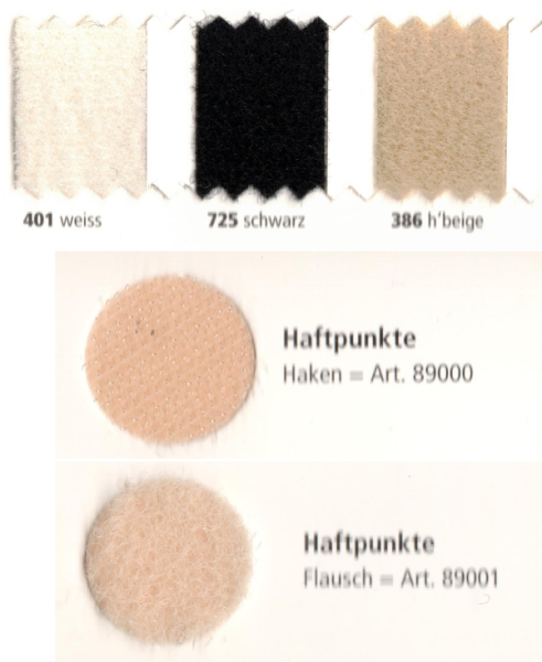 Hakofix® Haftpunkte, Flausch, 30 mm, 500 Stück