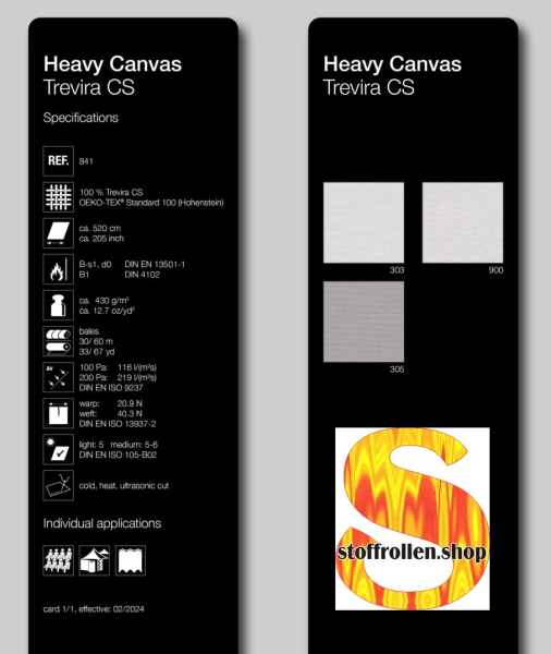 Heavy canvas TCS, 430 g, 520 cm