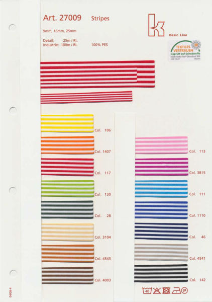 Stripes, 9 mm breit, schwarz
