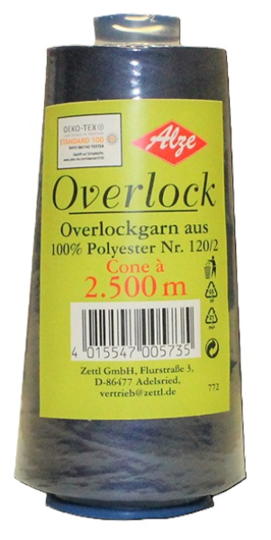 4 x Overlockgarn auf 2500m - X-Wickel, dunkelblau