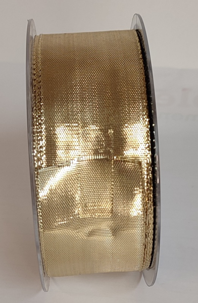 Glitzer, Dekoband gold 40 mm 25 m