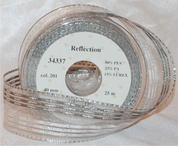Reflection - Lurex, silber, 40 mm, 25 m