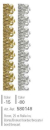 Brokatborte 9 mm breit, silber