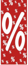 Dekobanner "%", 75 x 180 cm