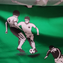 Fußball Kicker-Stoff, grün, Dekostoff, 130 cm